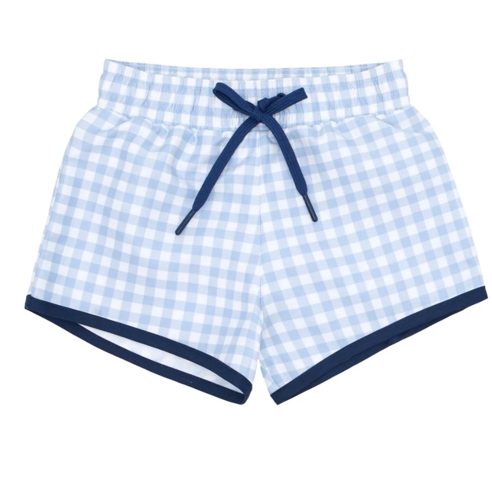 Minnow Boys Oasis Blue Gingham Boardie
